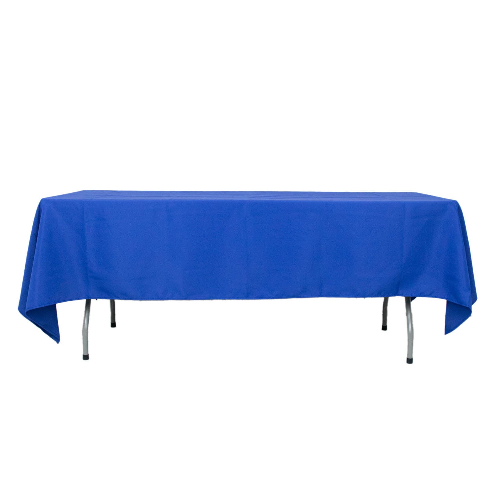 60x102inch Royal Blue 200 GSM Seamless Premium Polyester Rectangular Tablecloth