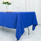 60x102inch Royal Blue 200 GSM Seamless Premium Polyester Rectangular Tablecloth