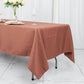 60x102inch Terracotta 200 GSM Seamless Premium Polyester Rectangular Tablecloth