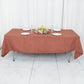 60x102inch Terracotta 200 GSM Seamless Premium Polyester Rectangular Tablecloth