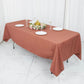 60x102inch Terracotta 200 GSM Seamless Premium Polyester Rectangular Tablecloth