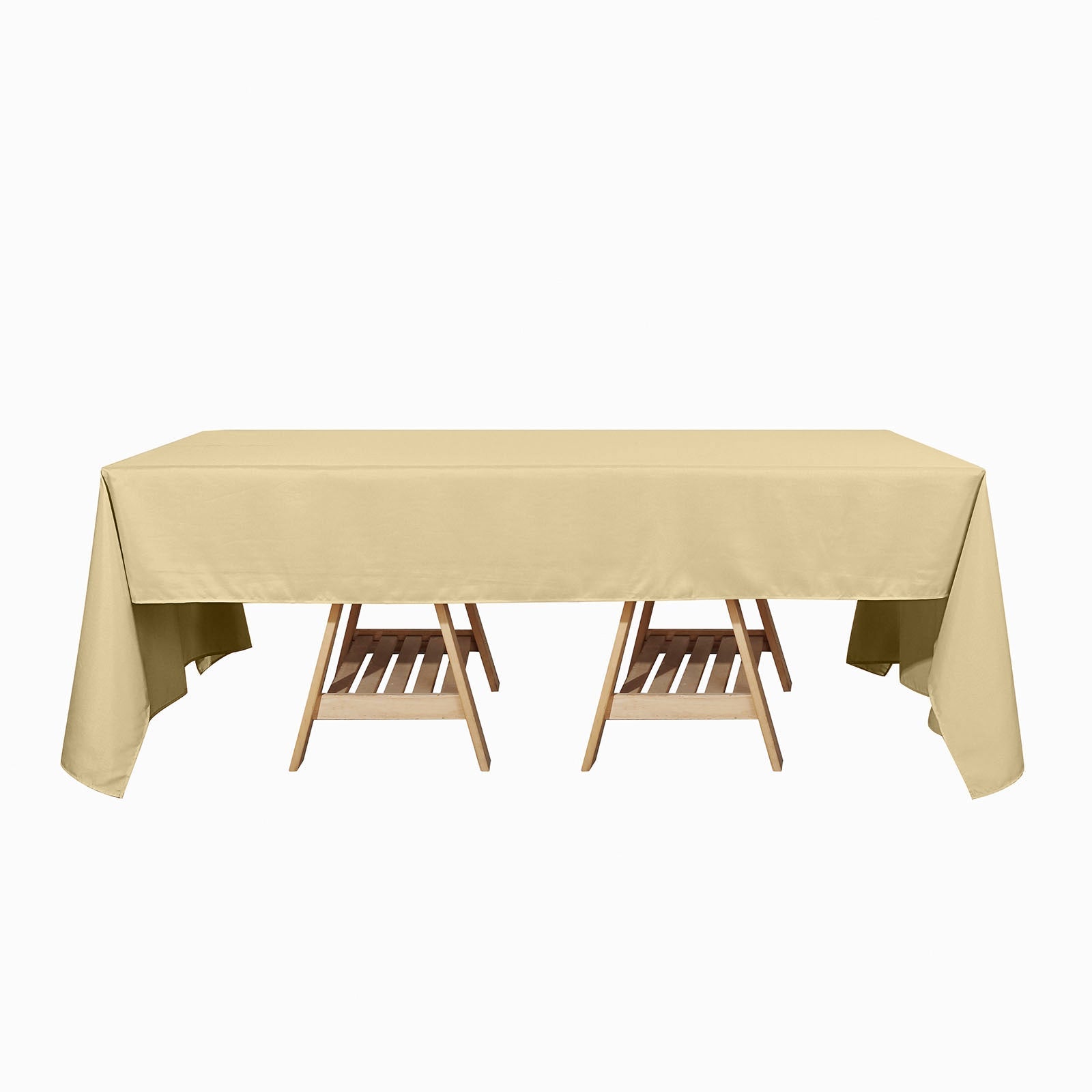 Seamless Rectangular Tablecloth 60 Inch x 126 Inch Champagne
