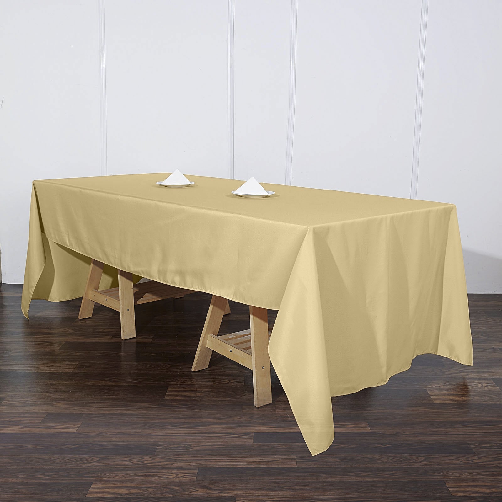 Champagne Tablecloth for 60 Inch x 126 Inch Rectangular