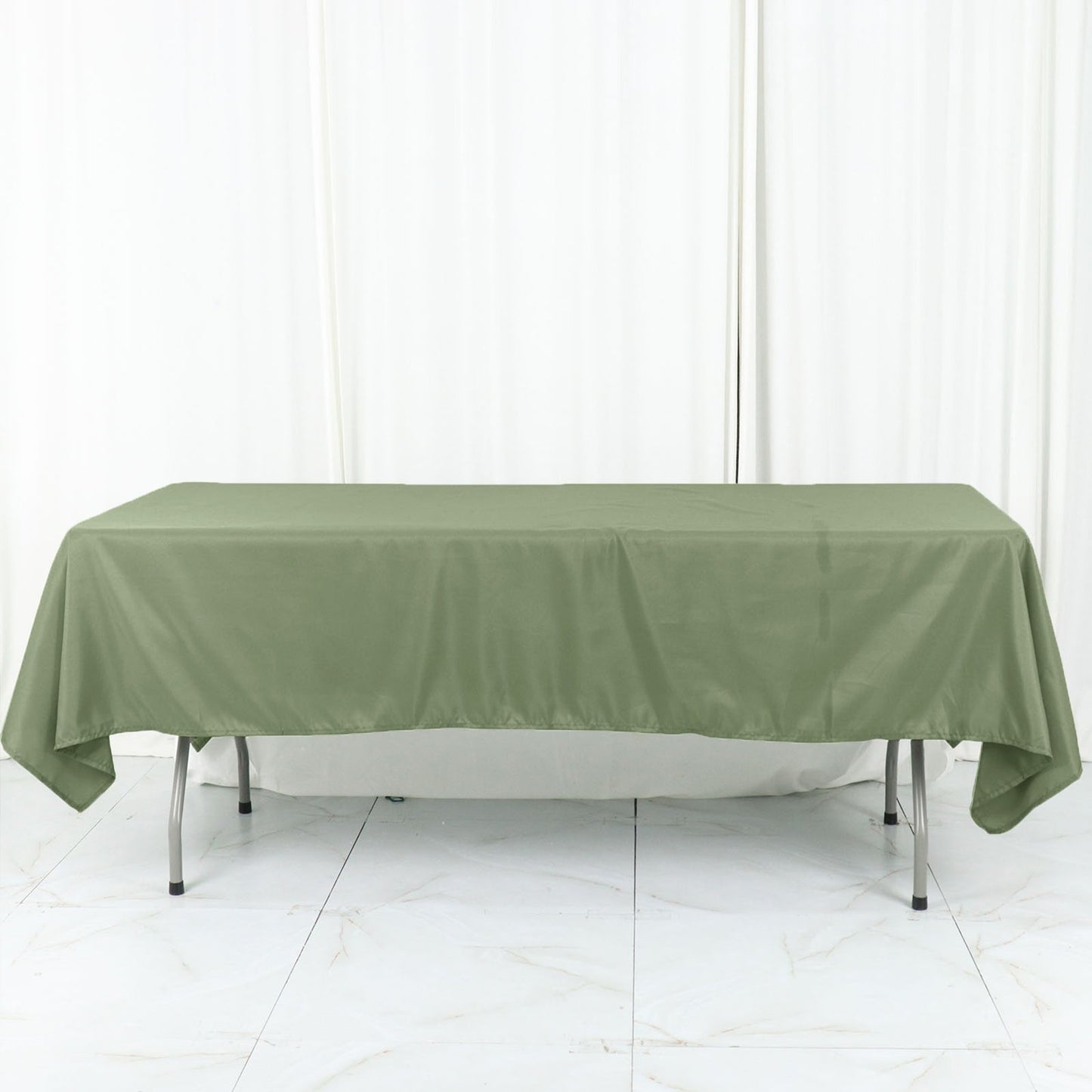 Eucalyptus Sage Green Tablecloth 60x126 Inch Rectangular Polyester Seamless