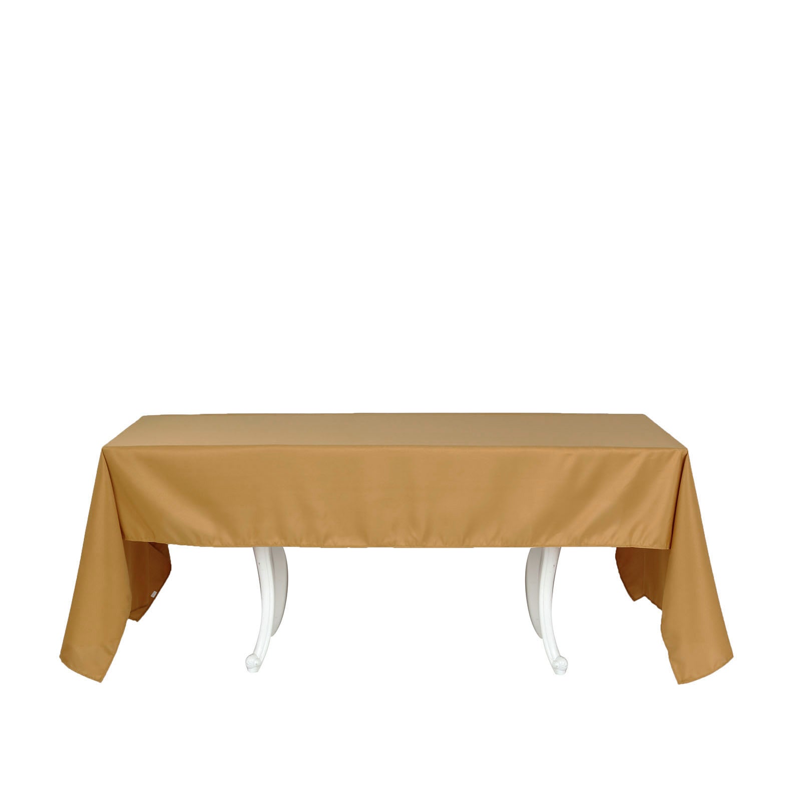 60x126Inch Gold Seamless Polyester Rectangular Tablecloth