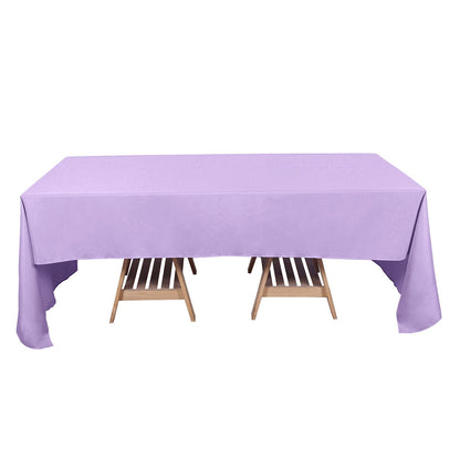 60inch x 126inch Lavender Lilac Seamless Polyester Rectangular Tablecloth
