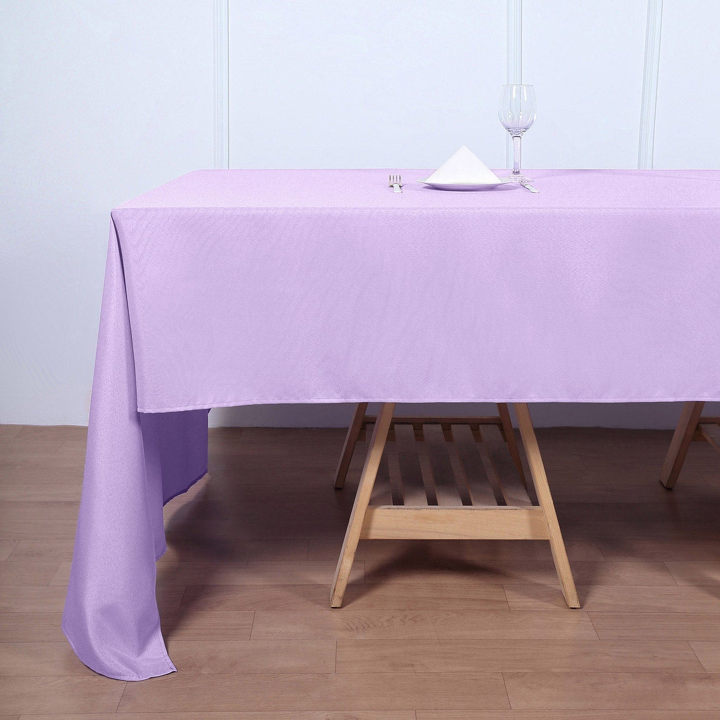 60inch x 126inch Lavender Lilac Seamless Polyester Rectangular Tablecloth