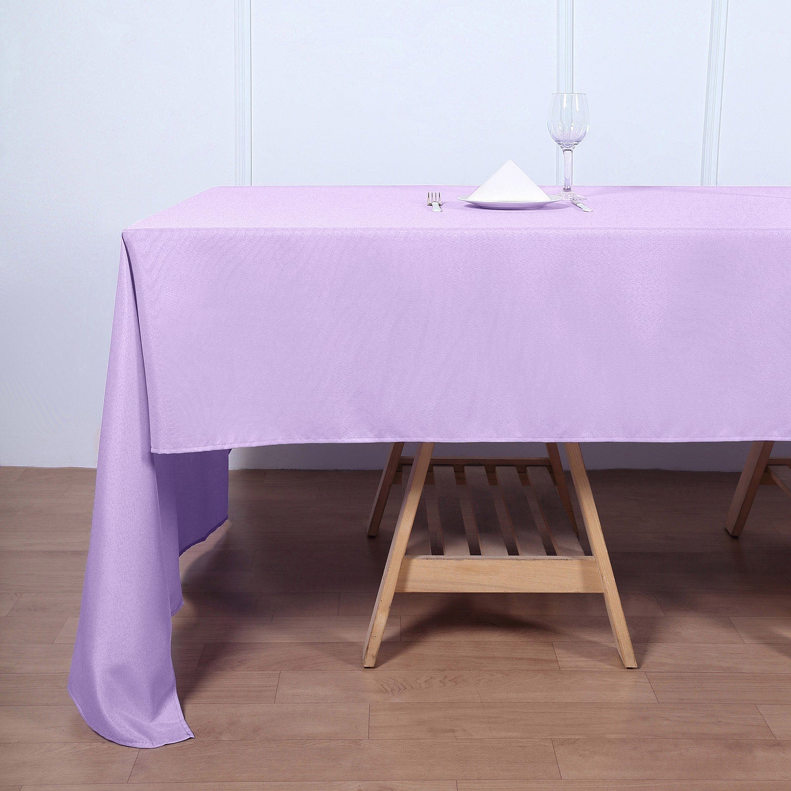 60inch x 126inch Lavender Lilac Seamless Polyester Rectangular Tablecloth