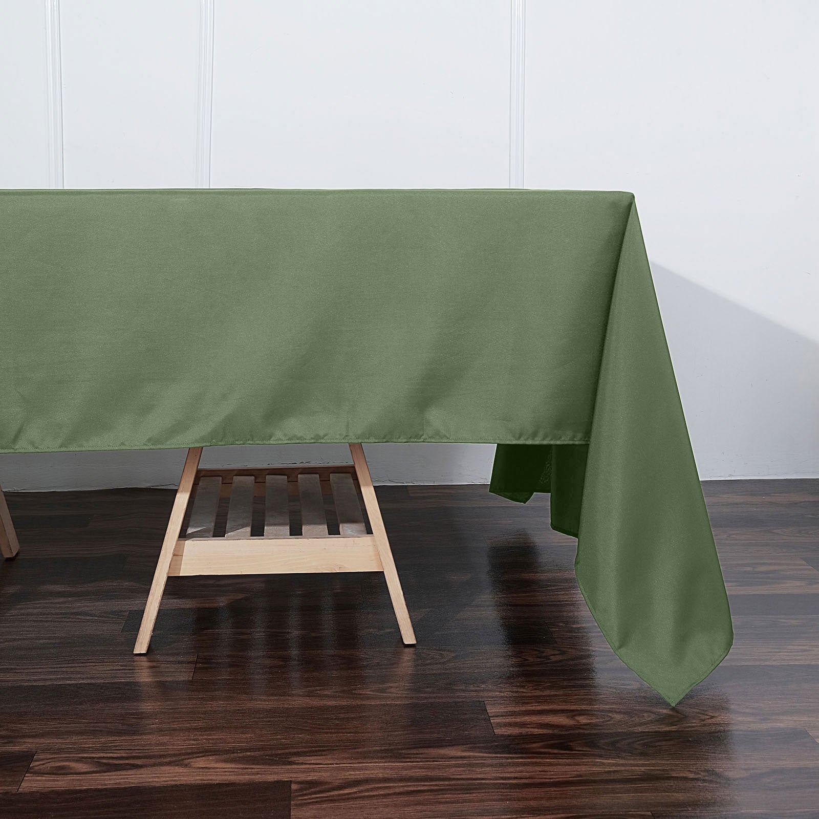 Seamless Polyester Olive Green Tablecloth 60 Inch x 126 Inch