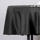 Black Polyester Linen Tablecloth 70 Inch Round