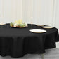 70inch Black 200 GSM Seamless Premium Polyester Round Tablecloth