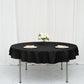 70" Black Premium Polyester Round Tablecloth - 220GSM