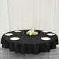 70inch Black 200 GSM Seamless Premium Polyester Round Tablecloth