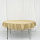 70 Inch Champagne Polyester Linen Round Tablecloth