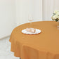 Round Shaped Gold Colored Linen Polyester Tablecloth 70 Inch
