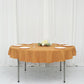 Gold Colored Round Polyester Linen Tablecloth 70 Inch 