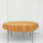 70" Round Gold Polyester Linen Tablecloth