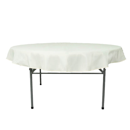 70inch Ivory 200 GSM Seamless Premium Polyester Round Tablecloth