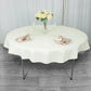 70inch Ivory 200 GSM Seamless Premium Polyester Round Tablecloth