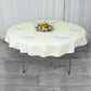 70inch Ivory 200 GSM Seamless Premium Polyester Round Tablecloth
