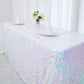 90"x156" Iridescent Blue Seamless Big Payette Sequin Rectangle Tablecloth