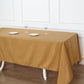 72x120Inch Gold Polyester Polyester Rectangle Tablecloth, Reusable Linen Tablecloth