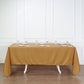 72"x120" Gold Polyester Polyester Rectangle Tablecloth, Reusable Linen Tablecloth