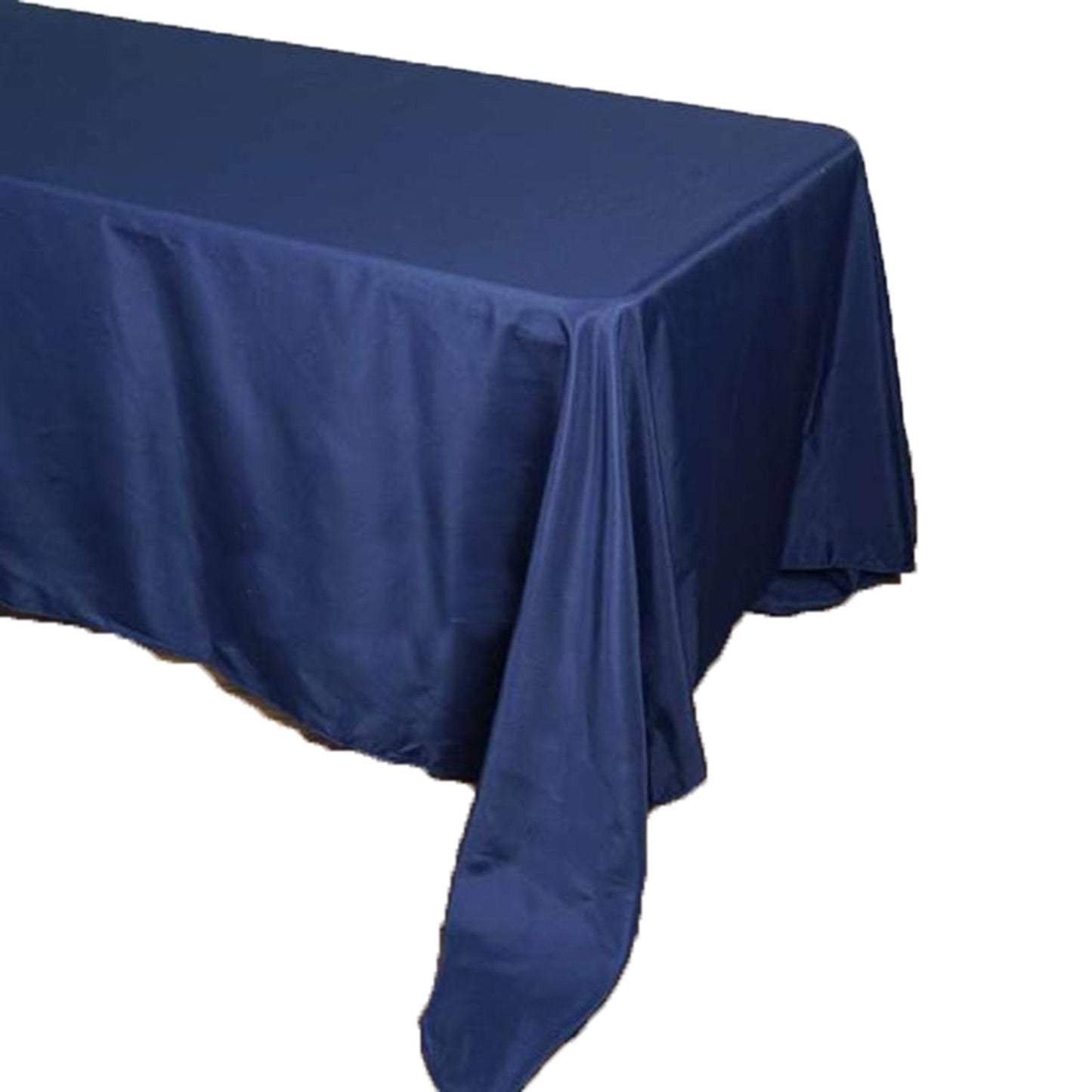 Navy Blue Rectangle Polyester Tablecloth 72 Inch x 120 Inch