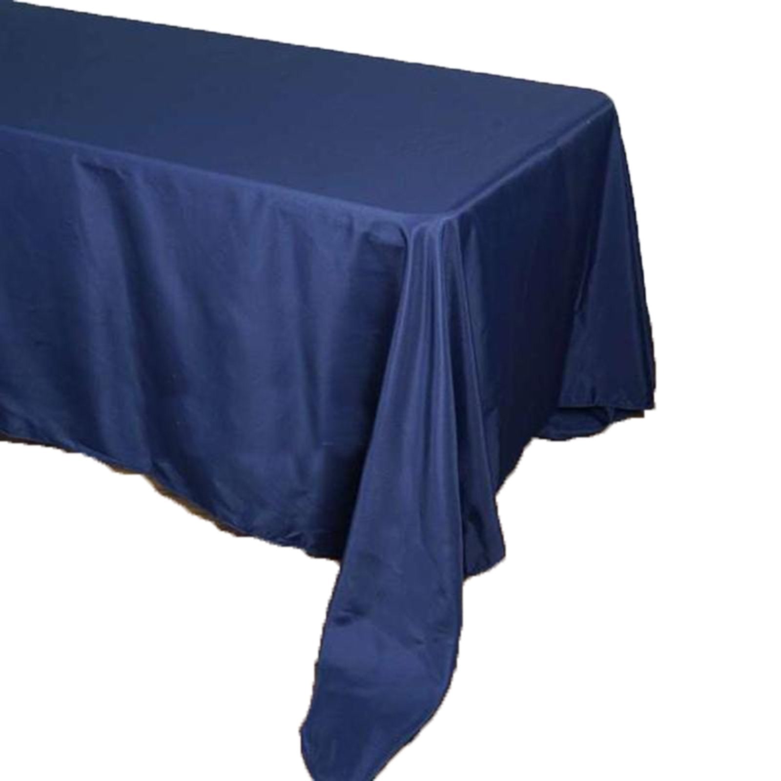 Navy Blue Rectangle Polyester Tablecloth 72 Inch x 120 Inch