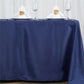 72"x120" Navy Blue Polyester Rectangle Tablecloth, Reusable Linen Tablecloth
