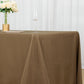 72inch x 120inch Taupe Polyester Rectangle Tablecloth, Reusable Linen Tablecloth