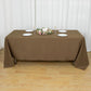 72inch x 120inch Taupe Polyester Rectangle Tablecloth, Reusable Linen Tablecloth