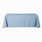 90 Inch x 132 Inch Dusty Blue Polyester Rectangular Tablecloth