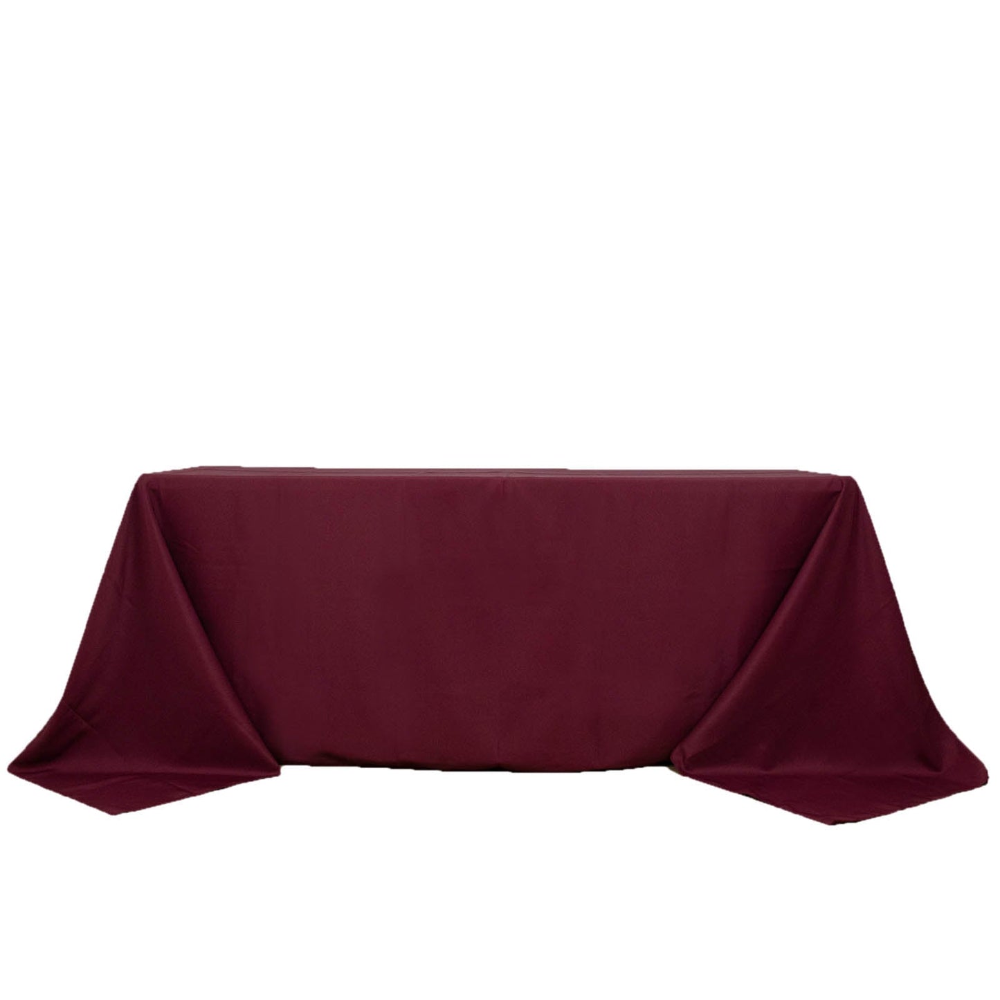 90x132inch Burgundy 200 GSM Seamless Premium Polyester Rectangular Tablecloth