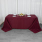 90x132inch Burgundy 200 GSM Seamless Premium Polyester Rectangular Tablecloth