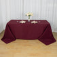 90"x132" Burgundy Seamless Premium Polyester Rectangular Tablecloth - 220GSM