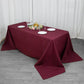 90x132inch Burgundy 200 GSM Seamless Premium Polyester Rectangular Tablecloth