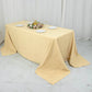 90x132inch Champagne 200 GSM Seamless Premium Polyester Rectangular Tablecloth
