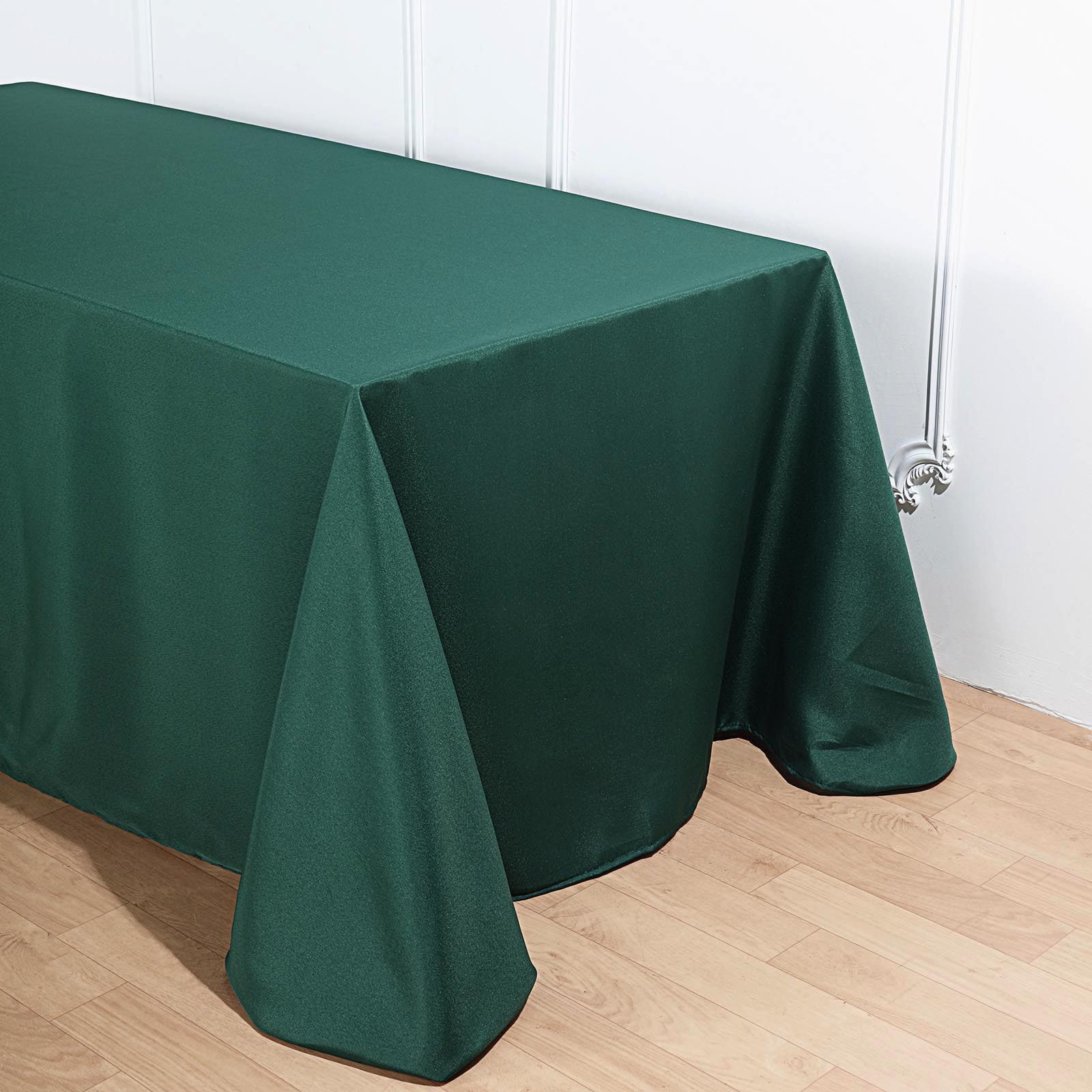 Tablecloth Hunter Green 90 Inch x 132 Inch Rectangular