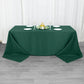 90x132inch Hunter Emerald Green 200 GSM Premium Polyester Rectangular Tablecloth