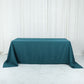 Peacock Teal 90x132 Inch Rectangular Tablecloth Polyester