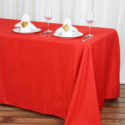 The Elegance of Red Seamless Polyester Tablecloths