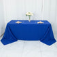 90"x132" Royal Blue Seamless Premium Polyester Rectangular Tablecloth - 220GSM