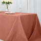 90x132inch Terracotta 200 GSM Seamless Premium Polyester Rectangular Tablecloth