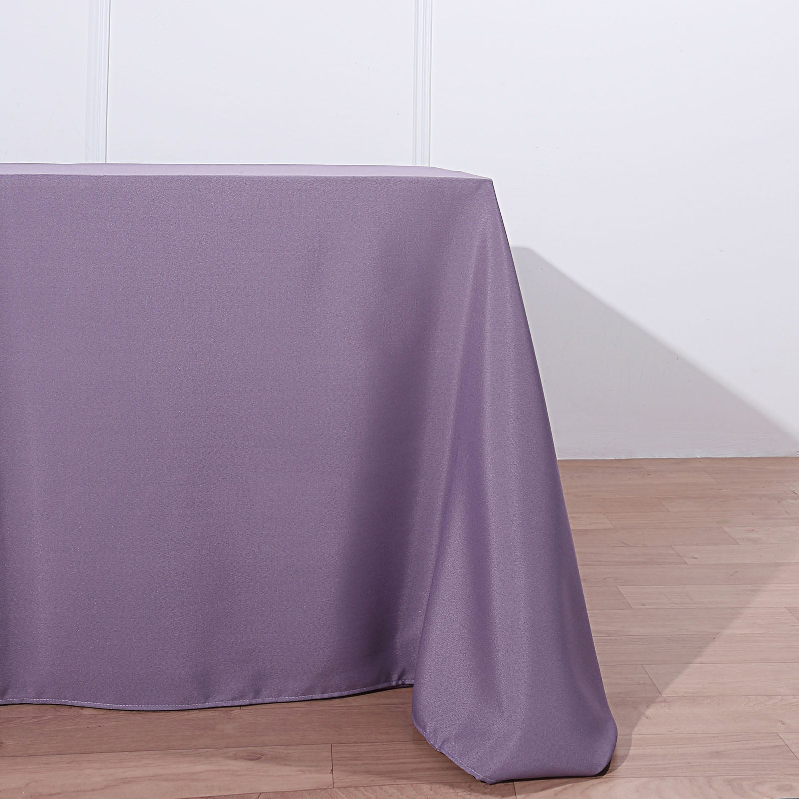 90 Inch x 156 Inch Rectangular Polyester Violet Amethyst Tablecloth