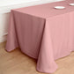 90"x156" Dusty Rose Polyester Rectangular Tablecloth