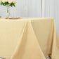 90x156inch Champagne 200 GSM Seamless Premium Polyester Rectangular Tablecloth