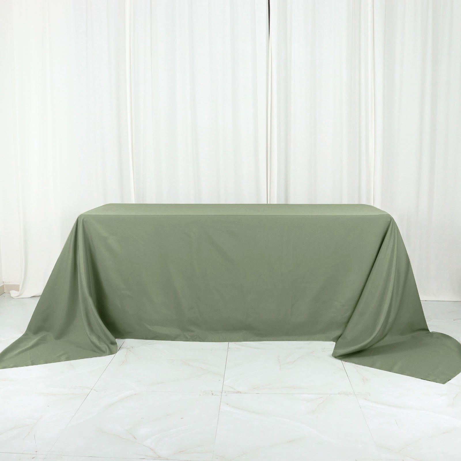 Polyester Rectangular Tablecloth 90x156 Inch Eucalyptus Sage Green