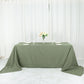 90"x156" Dusty Sage Green Seamless Polyester Rectangular Tablecloth