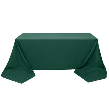 90x156inch Hunter Emerald Green 200 GSM Seamless Premium Polyester Rectangular Tablecloth